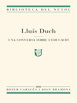 cover image of Lluís Duch. Una conversa sobre l'educació